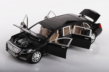 Mercedes Maybach S600 Limousin (свет, звук), черный 90386 (1/28)