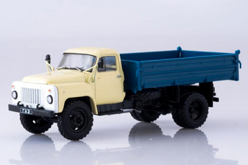 Горький-САЗ-3507 (Горький-53) самосвал, бежевый/синий (1/43)