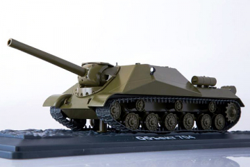 Танк Объект-704, хаки, на подставке (1/43)