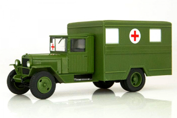 ЗИС-44 санитарный фургон, зеленый (1/43)
