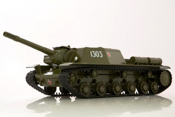 Танк СУ-152, хаки, на подставке (1/43)