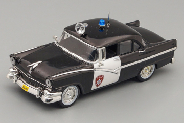 Ford Fairlane Полиция Детройта 1956, черный/белый (1/43)