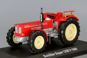 Трактор Schluter Super 1250 V 1969, красный, в боксе (1/43)