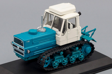 Трактор Т-150 гусеничный, зеленый/белый (1/43)