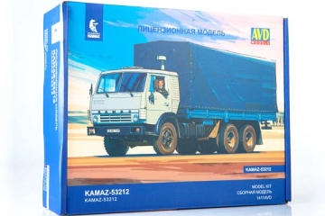 Автомобиль Камский 53212 бортовой с тентом 6х4 (1/43)
