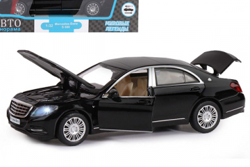Mercedes-Benz S600, черный (свет, звук, инерция) (1/32)