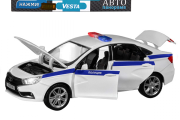 LADA Vesta 'Полиция' седан, белая (1/24)
