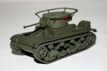 Танк Т-26 1933, хаки/красный (1/72)