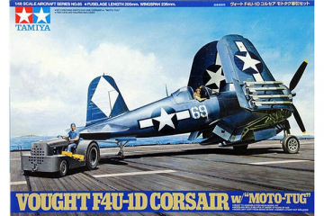 Самолет F4U-1D + тягач Moto-Tug (1/48)