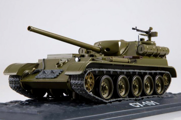 Танк СУ-101, хаки, на подставке (1/43)