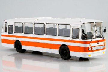 Автобус ЛАЗ-699Р, белый/оранжевый (1/43)